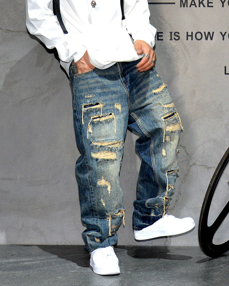 Streetwear Ripped Y2K Jeans - Image 3