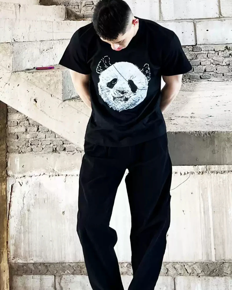 Streetwear Rock Punk Panda Graphic T-Shirt - Image 4