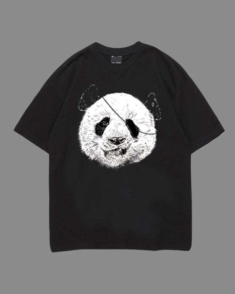 Streetwear Rock Punk Panda Graphic T-Shirt - Image 5