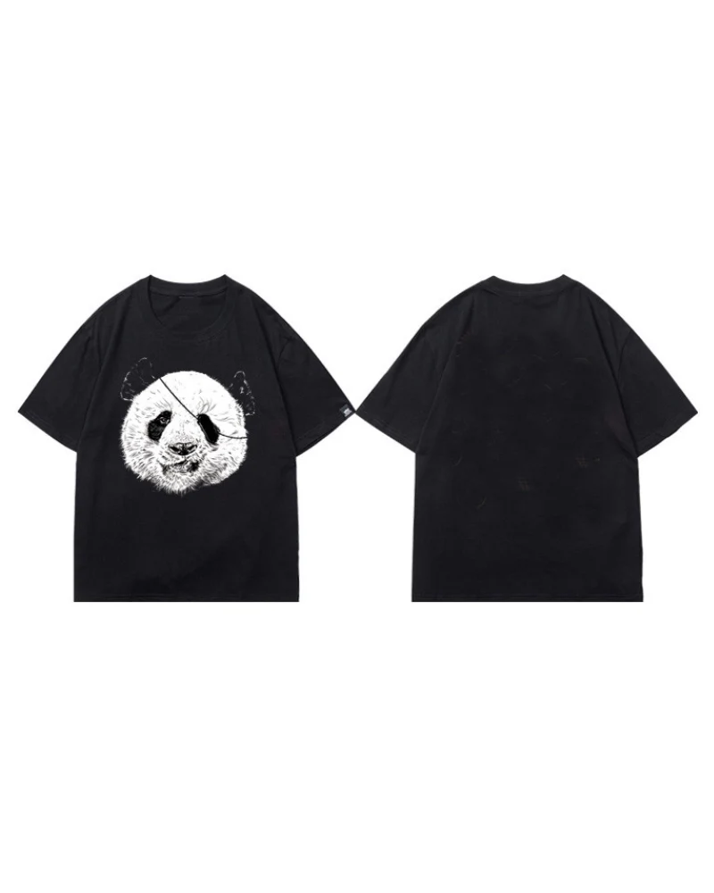Streetwear Rock Punk Panda Graphic T-Shirt - Image 7