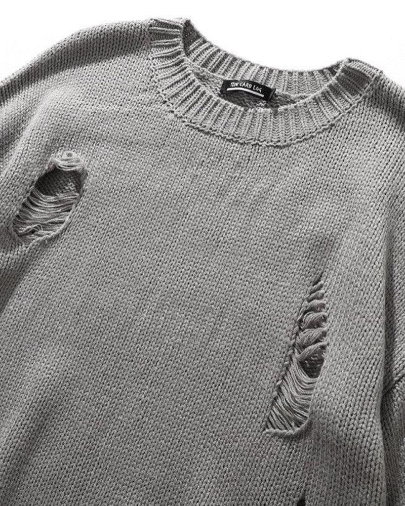 Streetwear Tattered Crewneck Sweater - Image 11