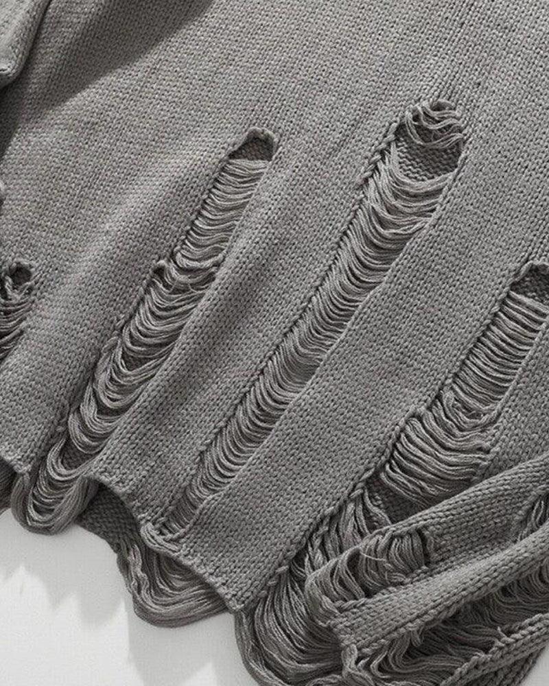 Streetwear Tattered Crewneck Sweater - Image 12