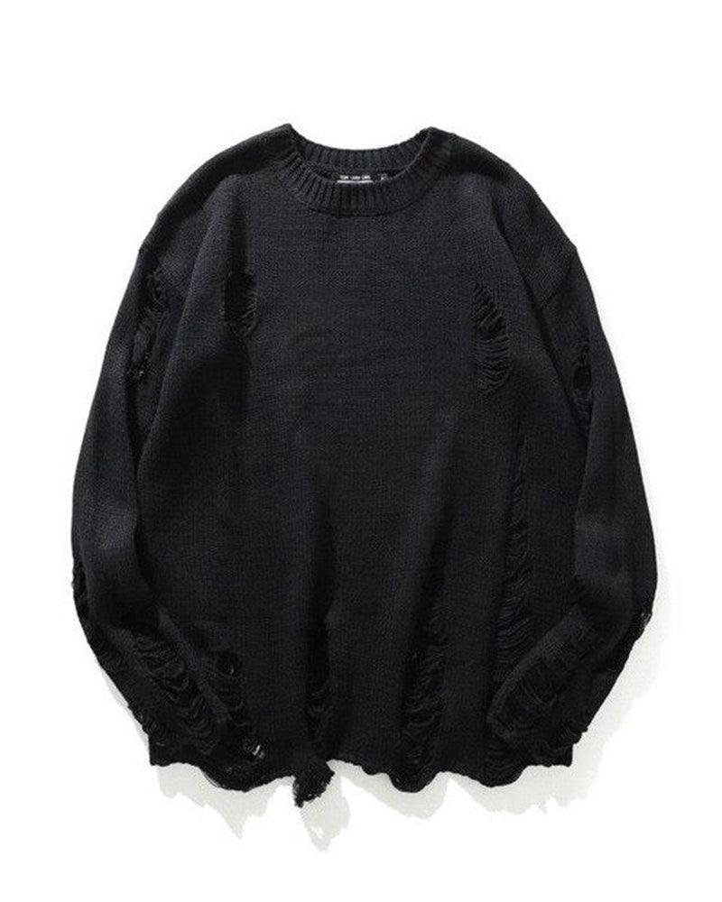 Streetwear Tattered Crewneck Sweater - Image 4