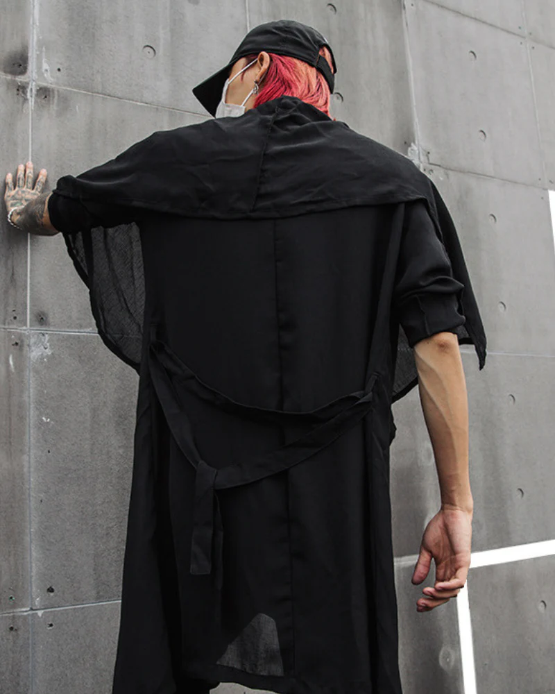 Streetwear Thin Shawl Shirt Sun Protection Long Coat - Image 3