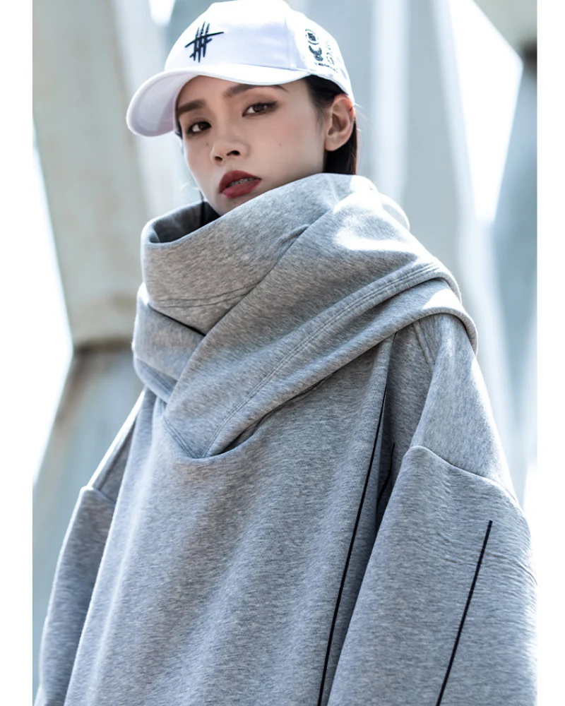 Streetwear Turtleneck Unisex Hoodie - Image 14