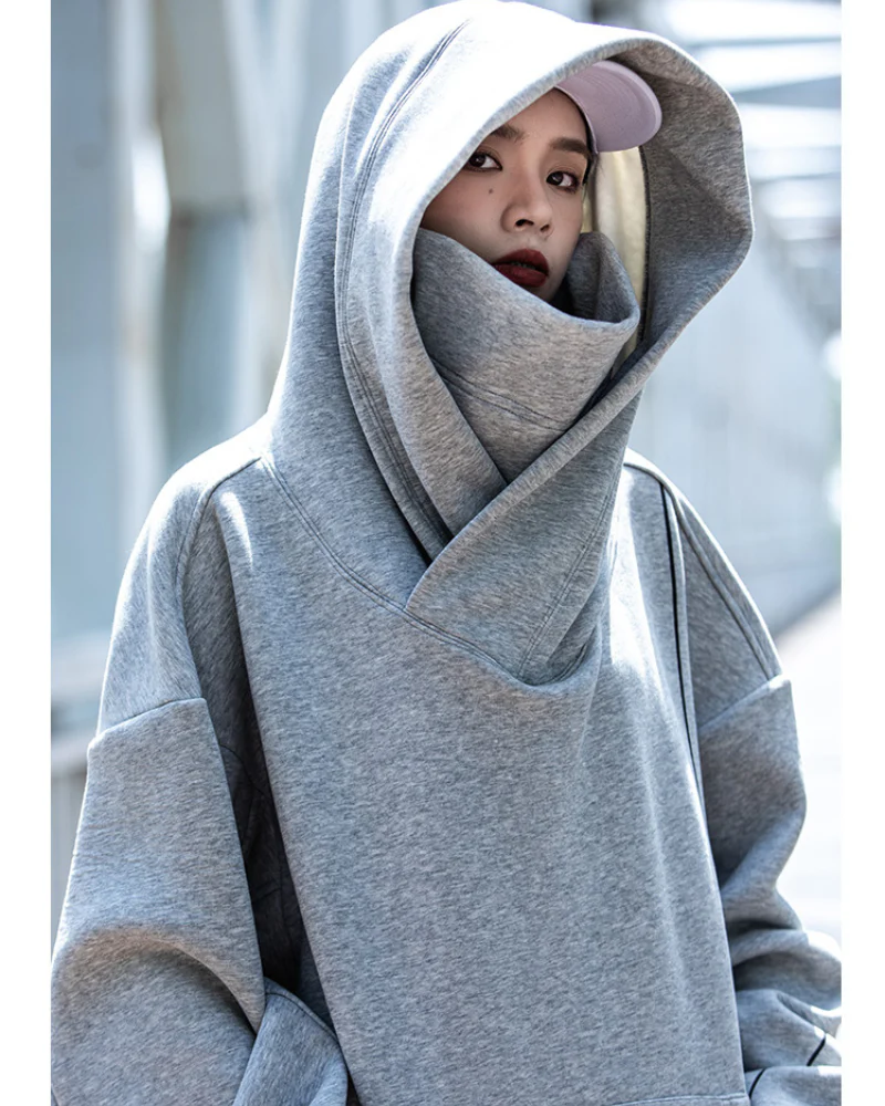Streetwear Turtleneck Unisex Hoodie - Image 15