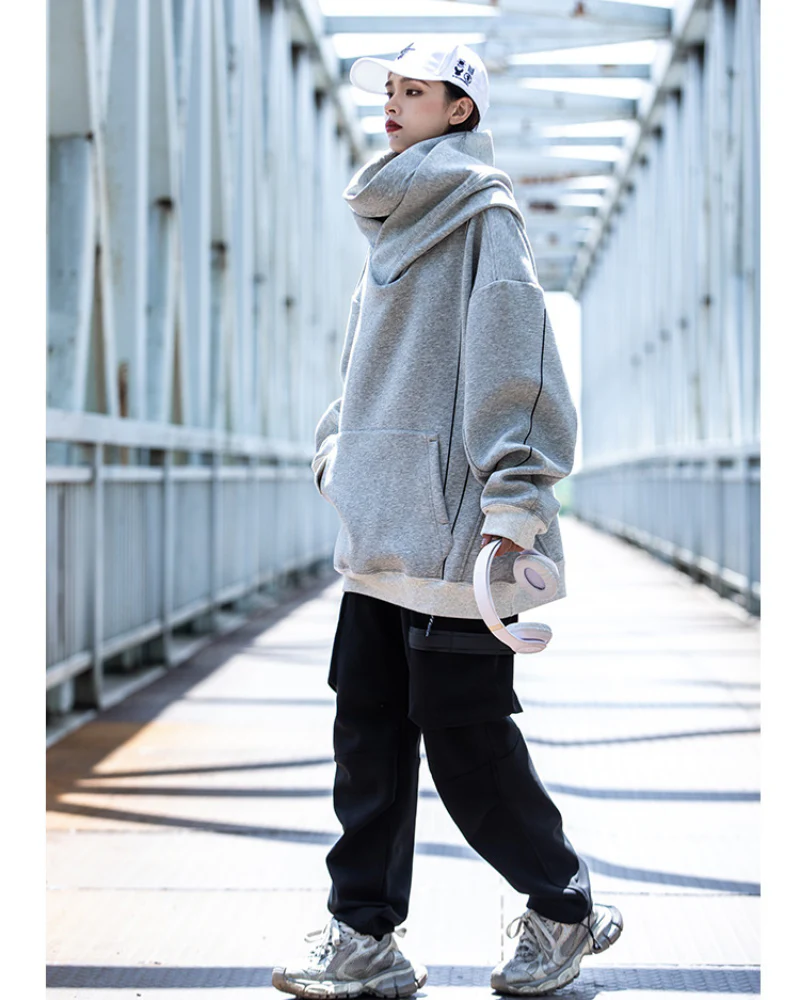 Streetwear Turtleneck Unisex Hoodie - Image 16