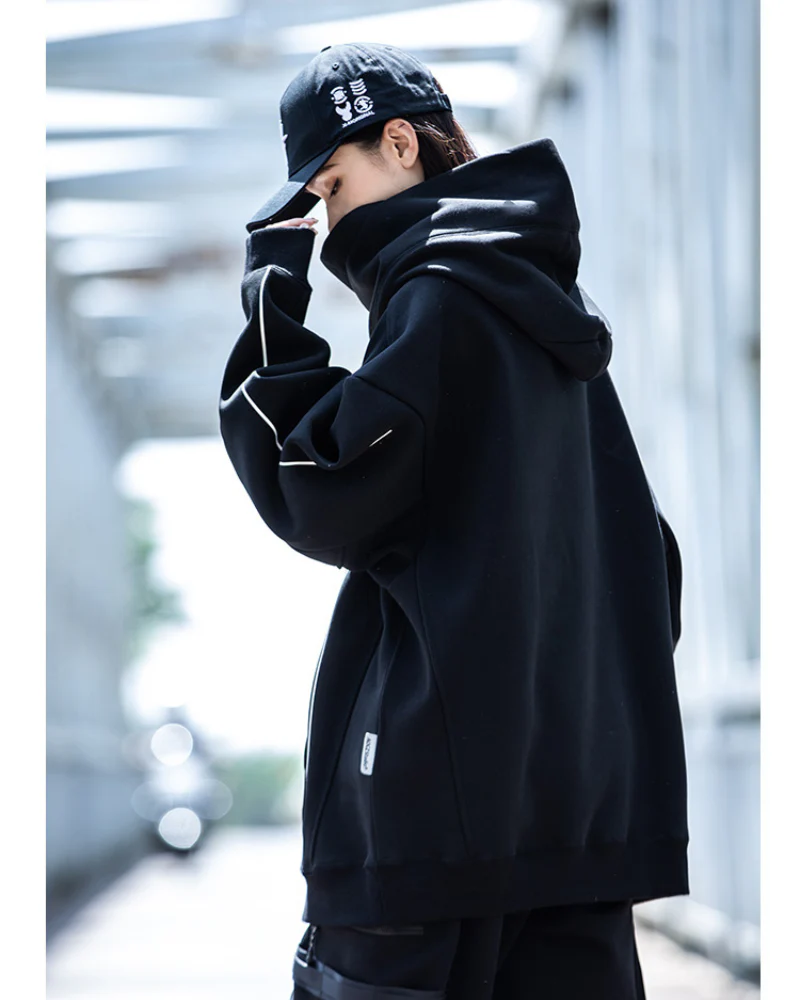 Streetwear Turtleneck Unisex Hoodie - Image 4
