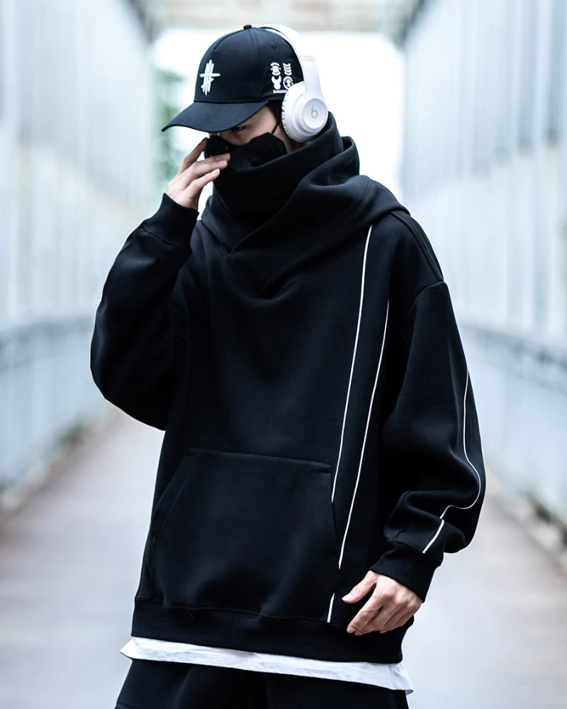 Streetwear Turtleneck Unisex Hoodie - Image 5