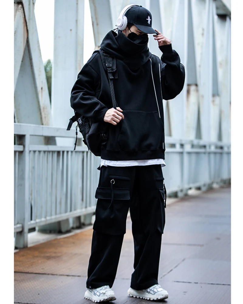 Streetwear Turtleneck Unisex Hoodie - Image 6