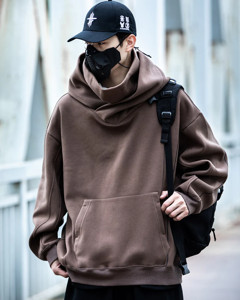 Streetwear Turtleneck Unisex Hoodie - Image 7