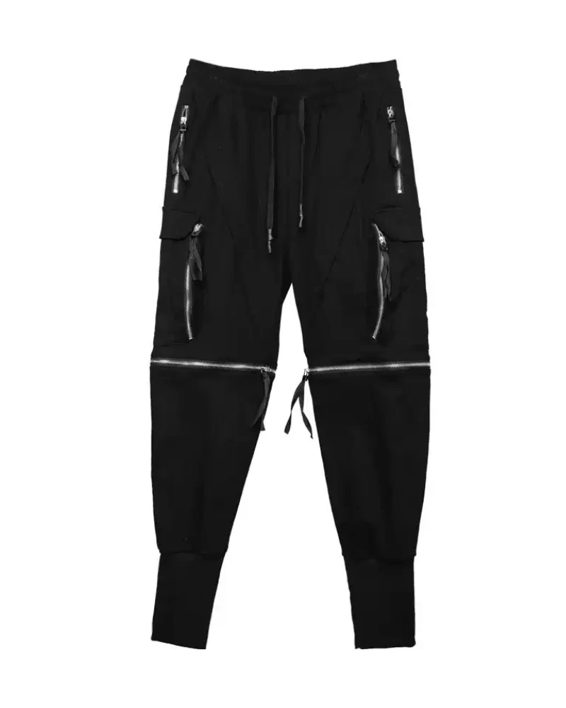 Streetwear Zipper Knee Cutout Cargo Pants - Image 2