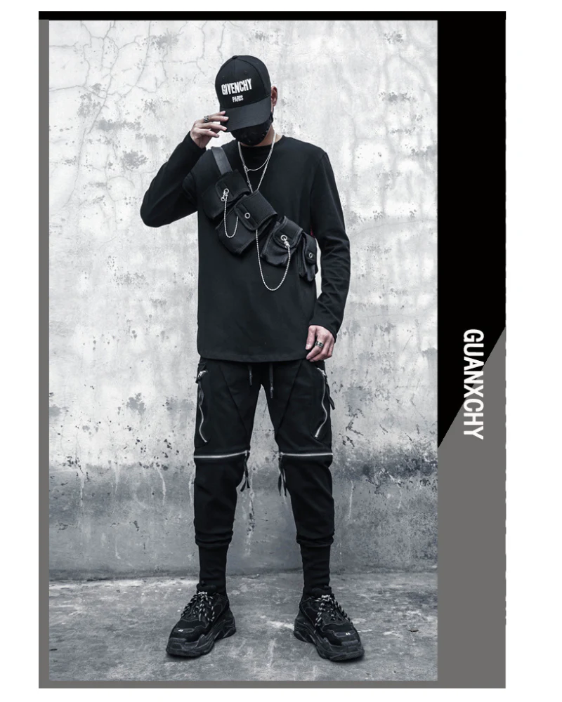 Streetwear Zipper Knee Cutout Cargo Pants - Image 6