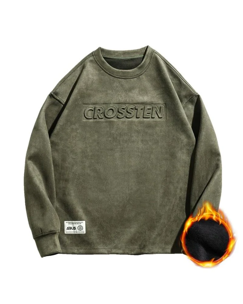 Suede Velvet Vintage Oversize Hoodie - Image 3
