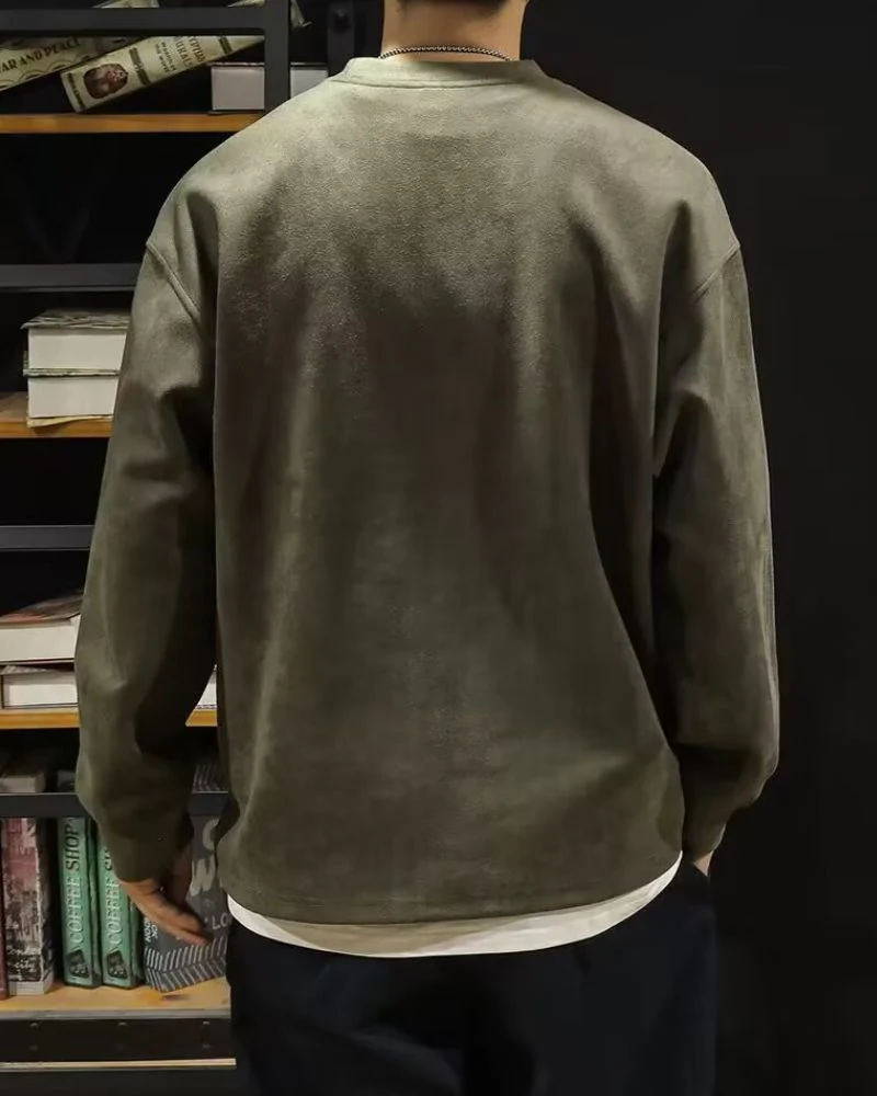Suede Velvet Vintage Oversize Hoodie - Image 4