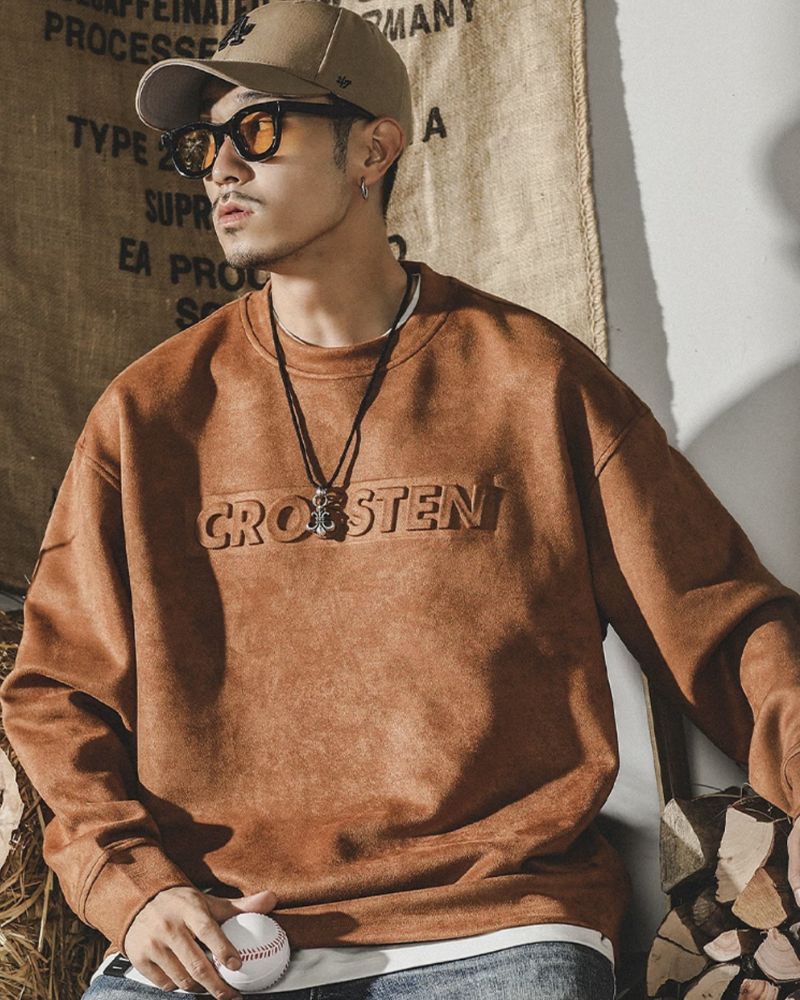 Suede Velvet Vintage Oversize Hoodie - Image 7