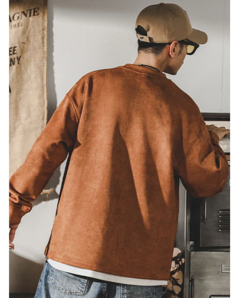 Suede Velvet Vintage Oversize Hoodie - Image 8