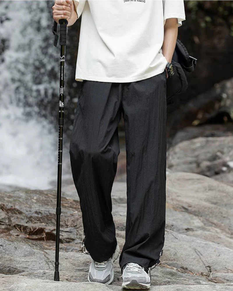 Summer Outdoor Ice Silk Pleated Drape Hiking Pants - Image 3