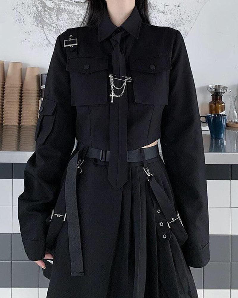 Tech Style Two Piece Cargo Skirt Set - Image 3