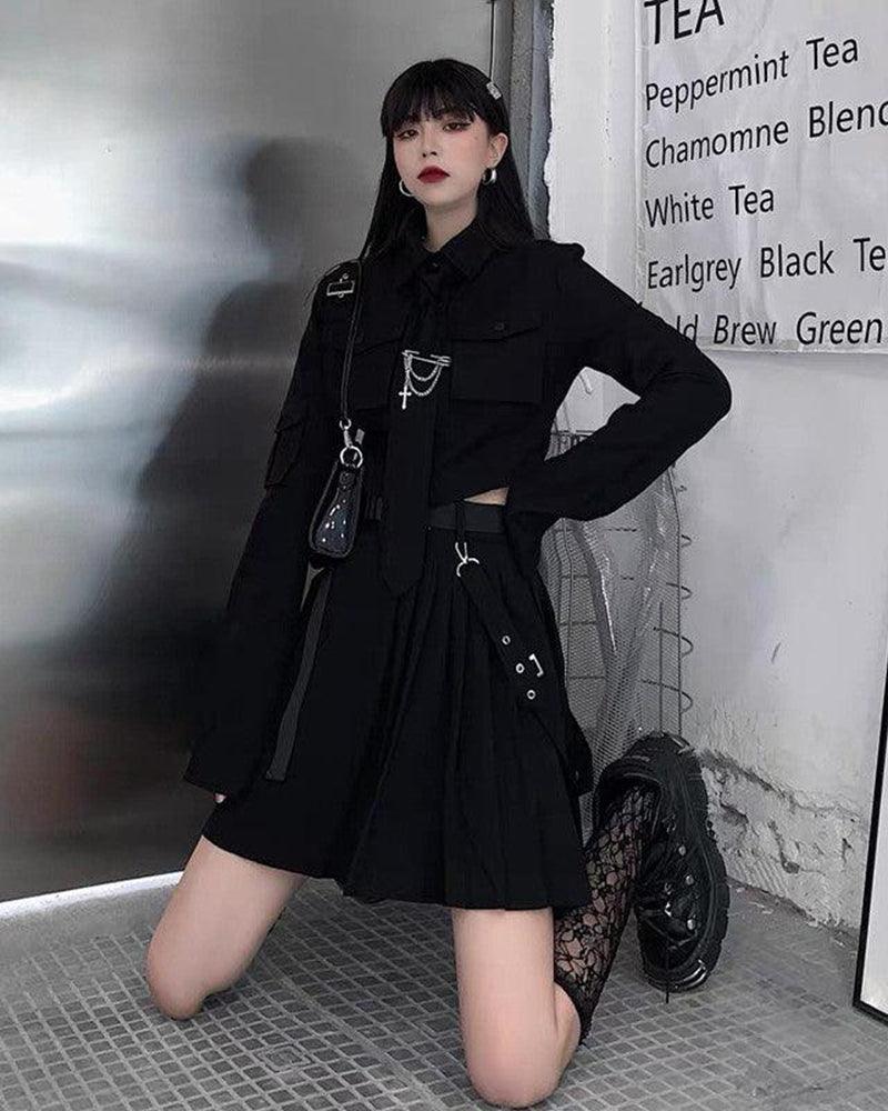 Tech Style Two Piece Cargo Skirt Set - Image 6