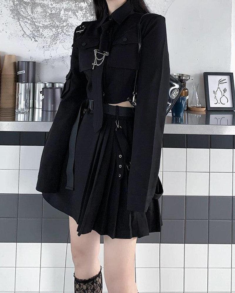 Tech Style Two Piece Cargo Skirt Set - Image 8