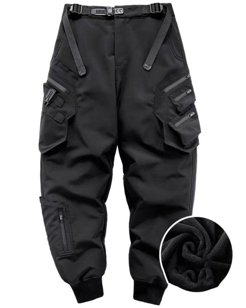 Techwear Airborne Multi-Pocket Black Cargo Pants - Image 15