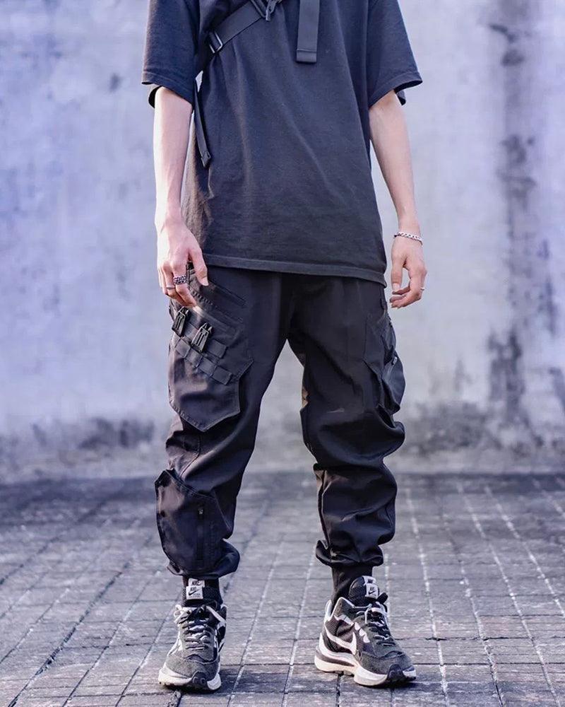 Techwear Airborne Multi-Pocket Black Cargo Pants - Image 3