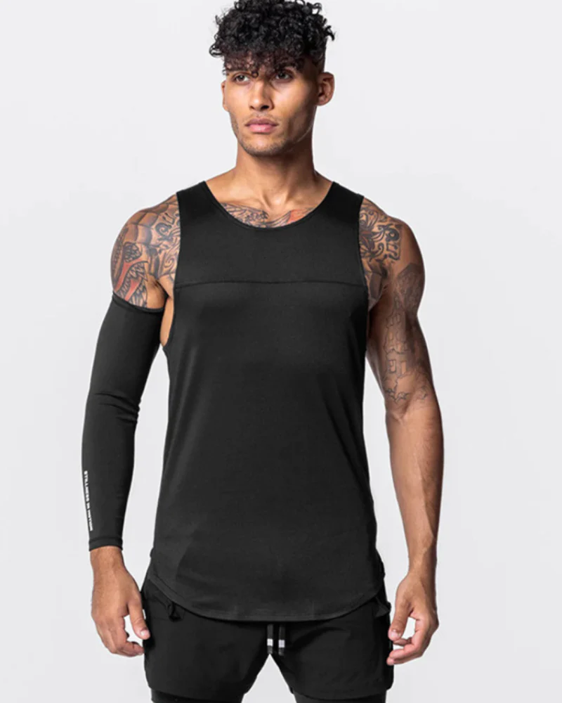 Techwear Base Layers Mens Sleeveless T-Shirt | Muscle Shirt - Image 3