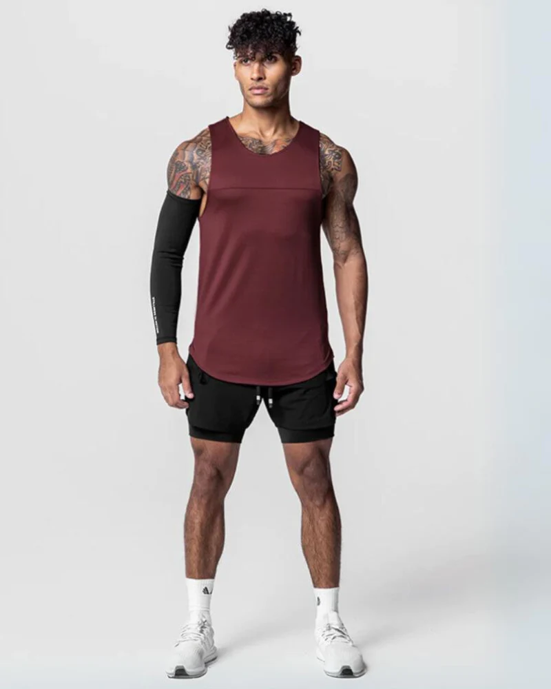 Techwear Base Layers Mens Sleeveless T-Shirt | Muscle Shirt - Image 8
