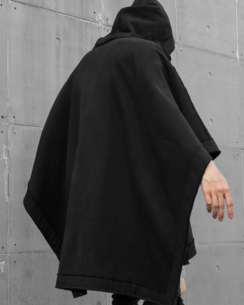 Techwear Batwing Loose Hooded Cape - Image 6