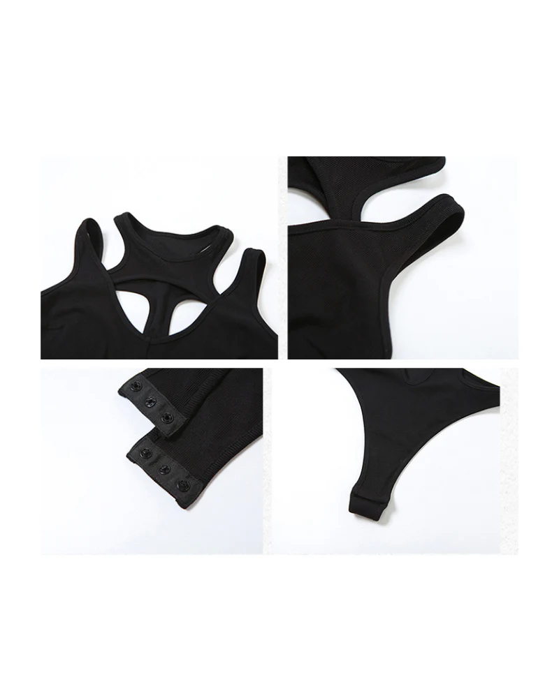 Techwear Black Cut-out Bodysuit - Image 9