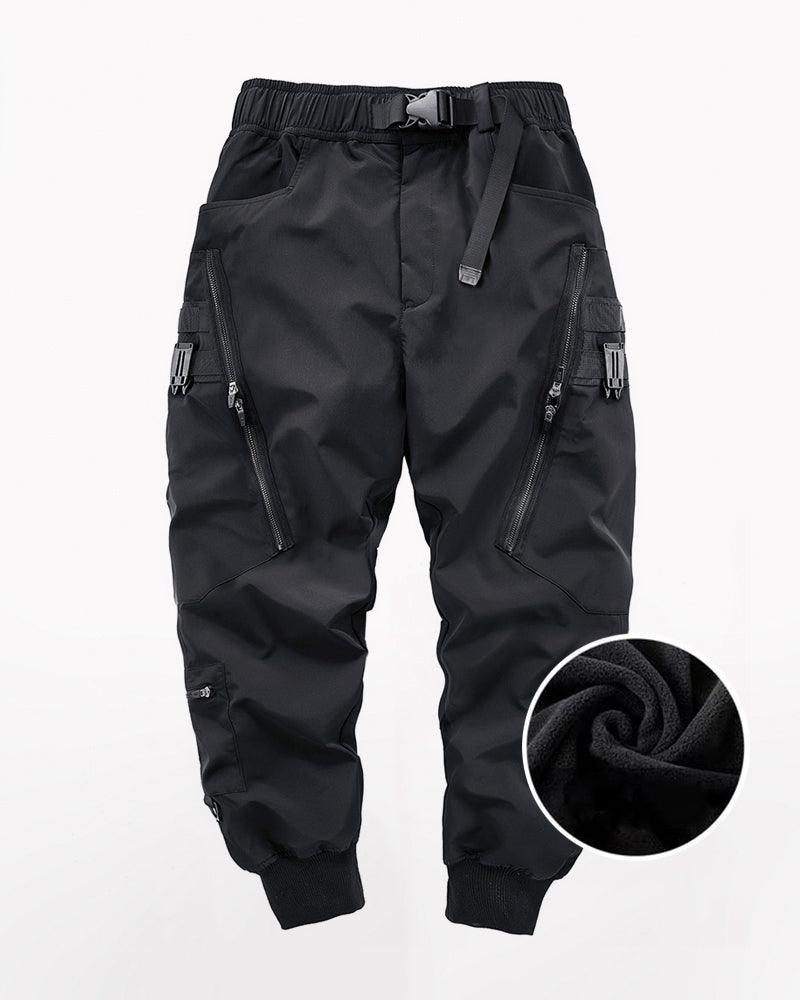 Techwear Black Zip Pocket Cargo Pants - Image 10