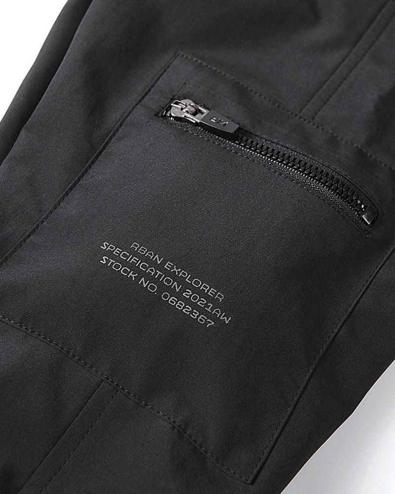 Techwear Black Zip Pocket Cargo Pants - Image 5