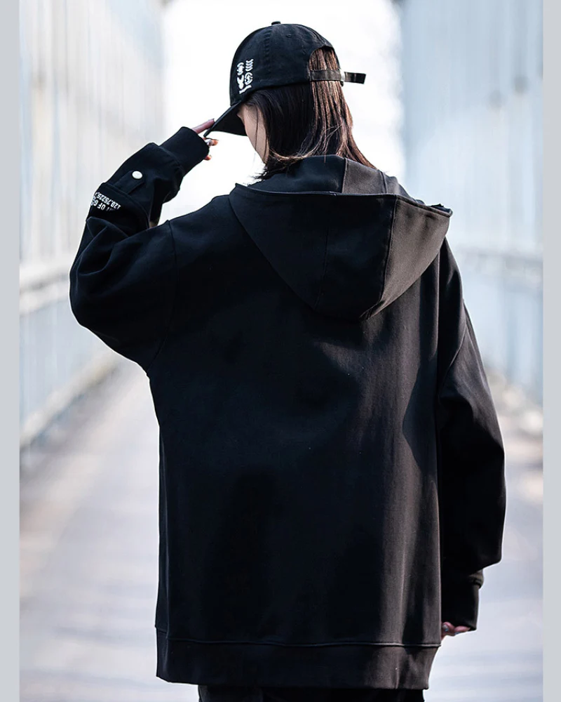 Techwear Cardigan Unisex Zip Up Hoodie - Image 10