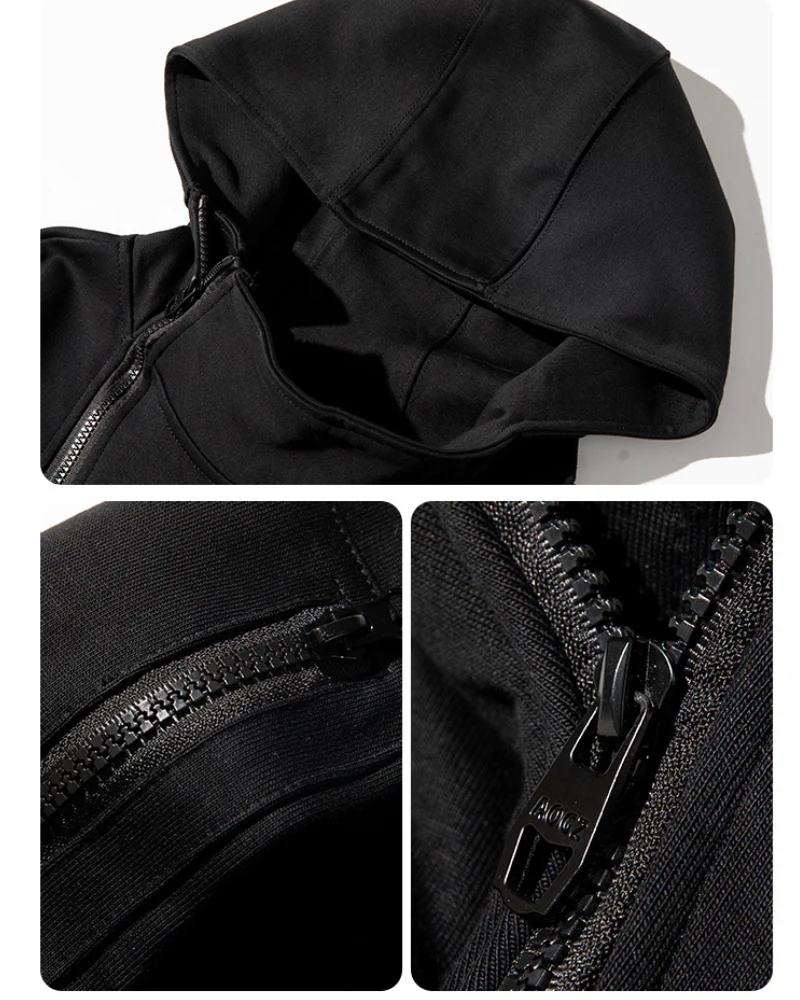 Techwear Cardigan Unisex Zip Up Hoodie - Image 13
