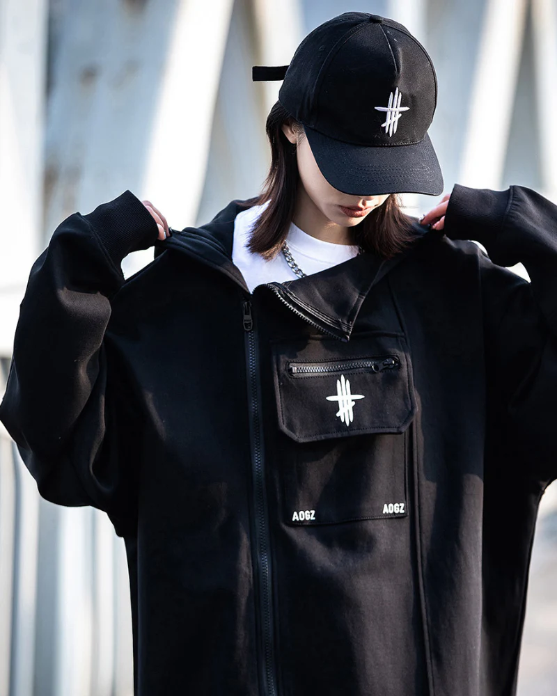 Techwear Cardigan Unisex Zip Up Hoodie - Image 6