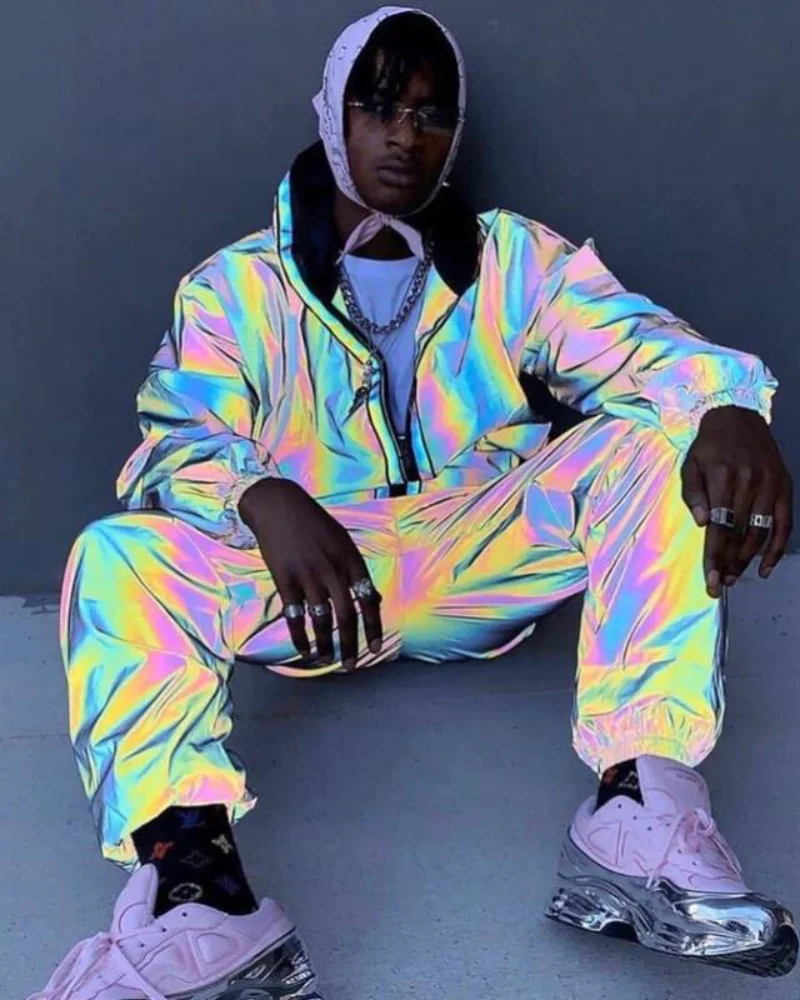 Techwear Colorful Reflective Pants - Image 4