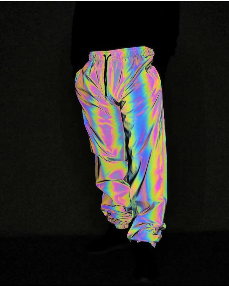 Techwear Colorful Reflective Pants - Image 7