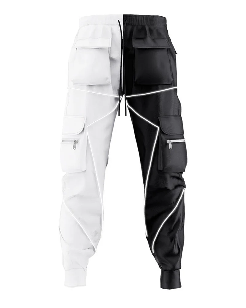 Techwear Combat Reflective Black Cargo Pants - Image 4