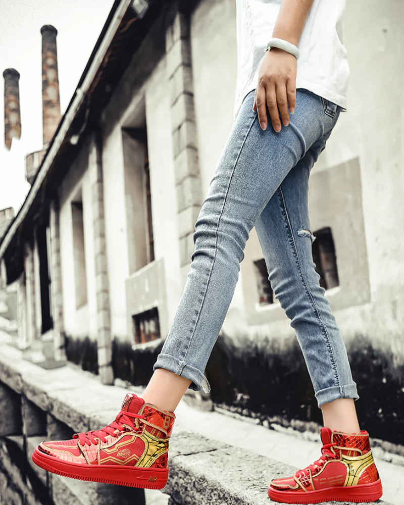 Techwear Coolshine High-Top Platform Unisex Sneakers - Image 10