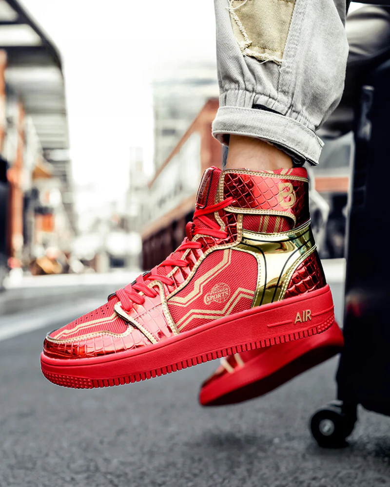 Techwear Coolshine High-Top Platform Unisex Sneakers - Image 9