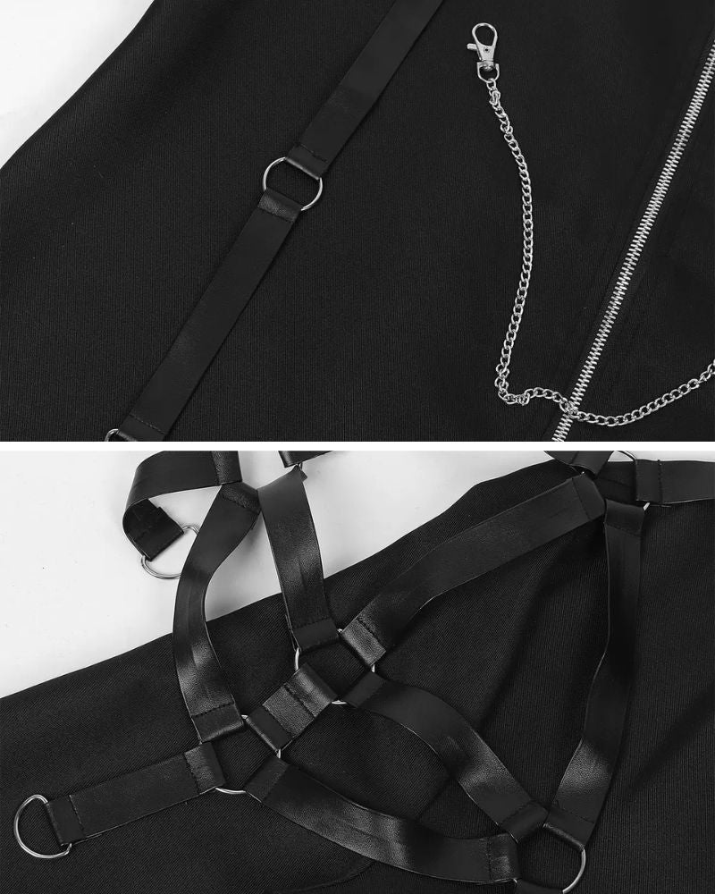 Techwear Costume Irregular Cosplay Long Coat - Image 4