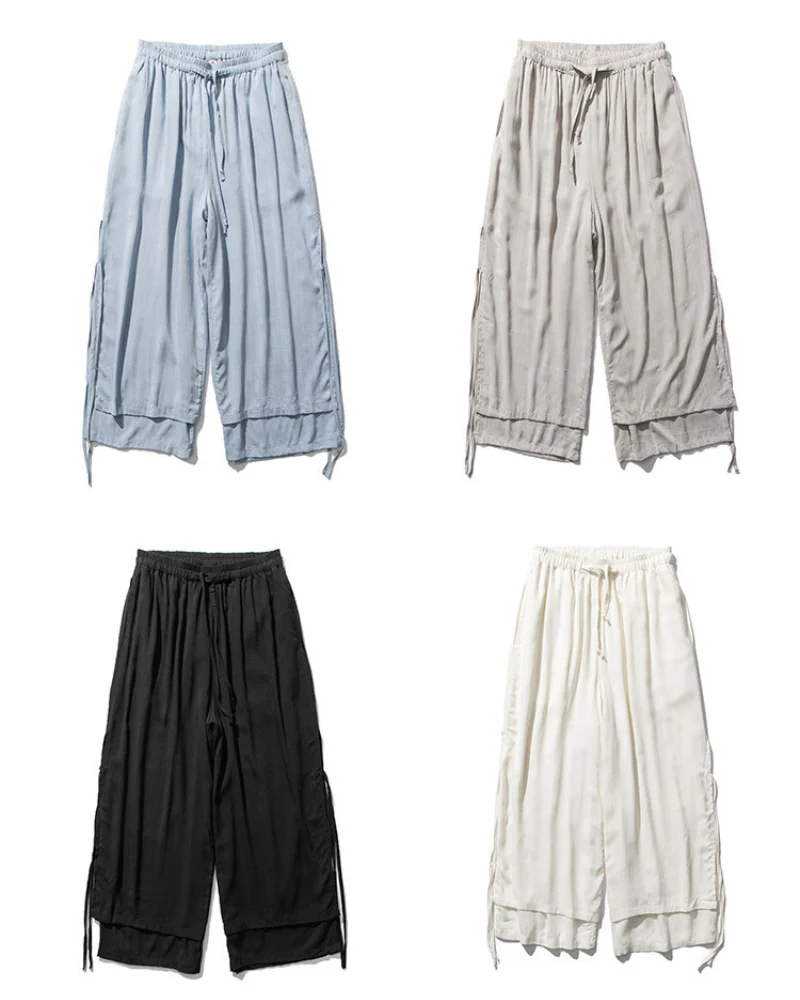 Techwear Cotton Hakama Pants - Image 11