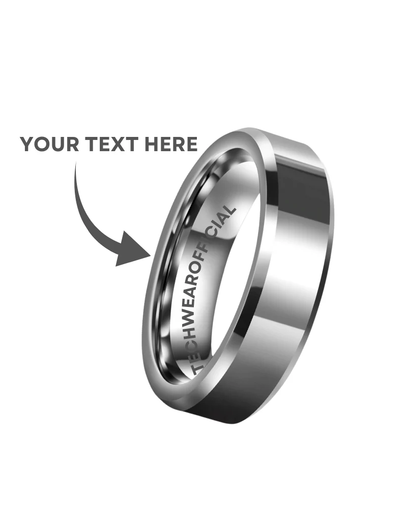 Techwear Custom Engraving Titanium Ring - Image 6