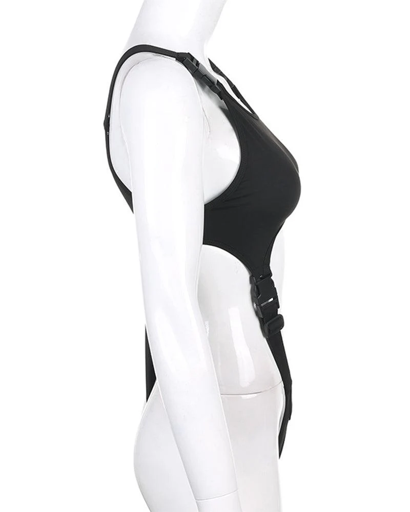 Techwear Cut Out Bodysuit - Image 9