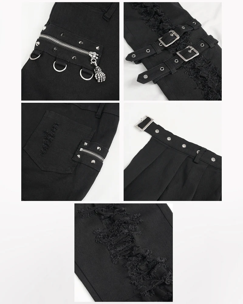 Techwear Detachable Skirt Panels Punk Pants - Image 11