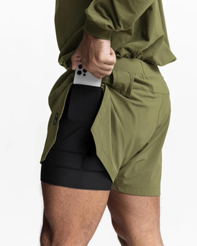 Techwear Double-Layer Mens Workout Shorts - Image 14