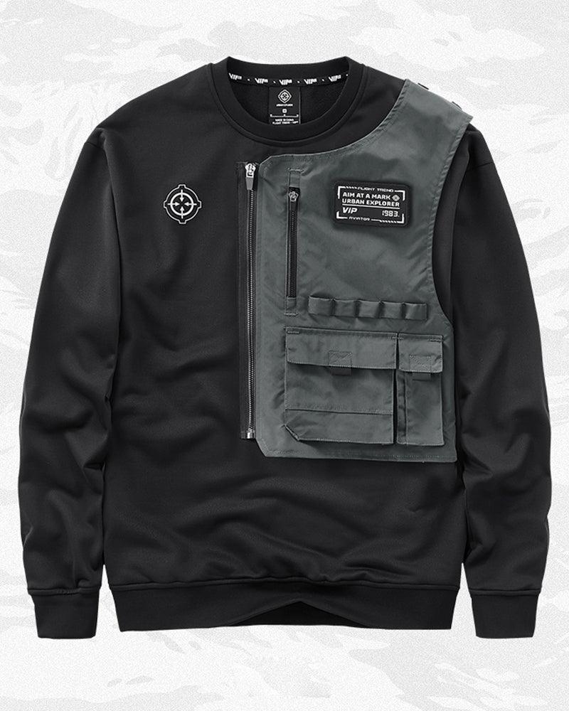 Techwear Fake Two-piece Tactical Sweatshirt - Image 3