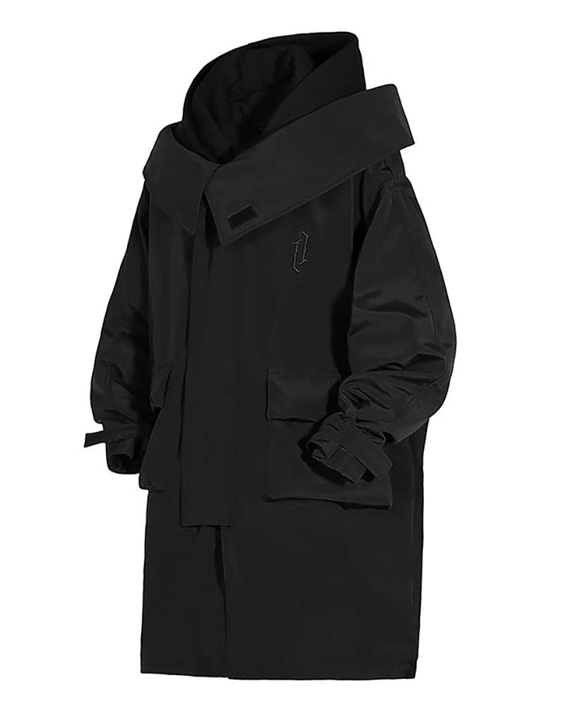 Techwear Fake Two-piece Utility Long Coat - Image 3