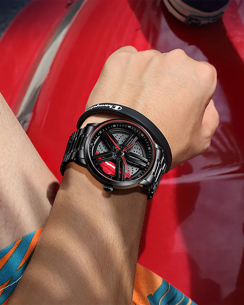 Techwear Fast & Furious Car Wheel Non Spinning Watch - Image 15
